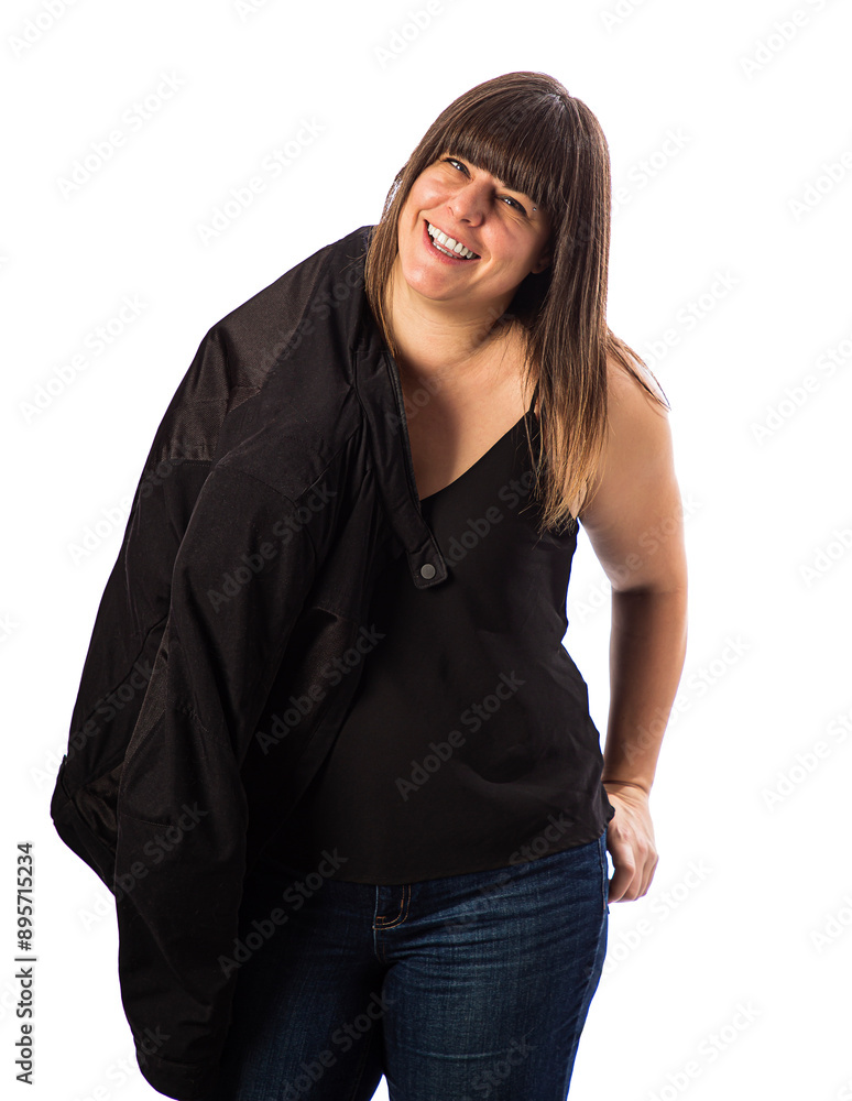 Jacket over the shoulder Jacket over the shoulder