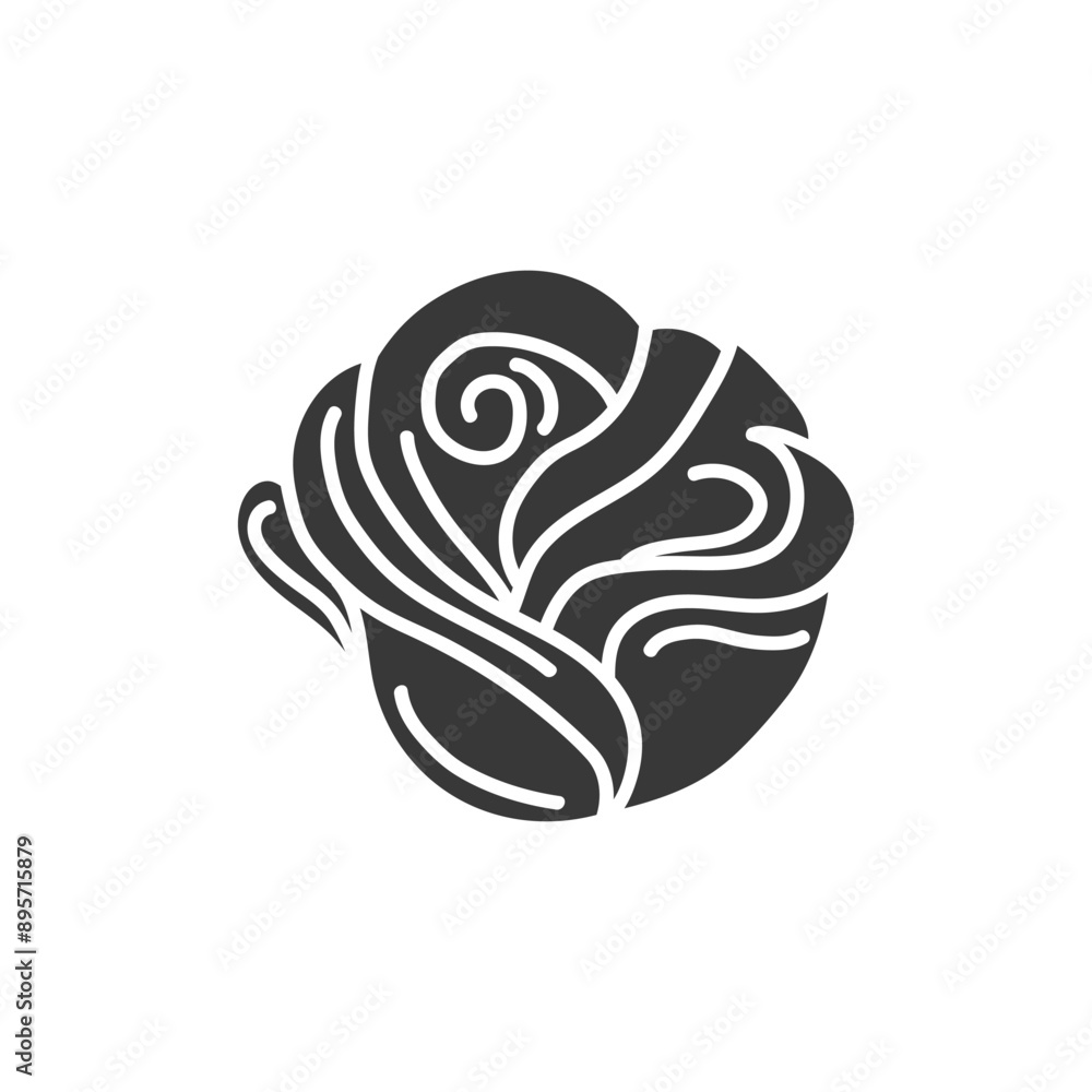 Rose flower icon design illustration Rose flower icon design illustration