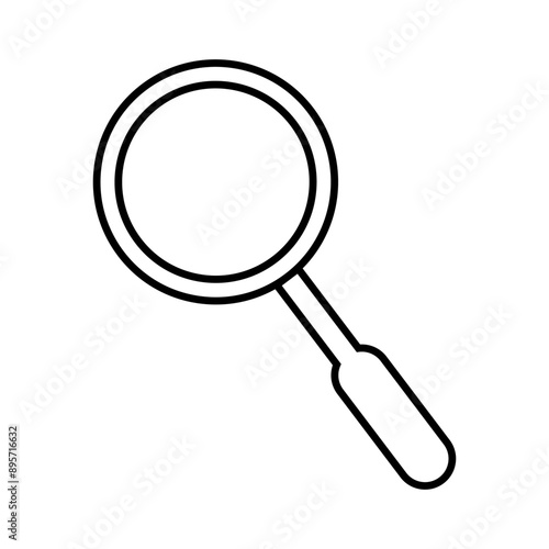 Black And White Magnifying Glass Icon