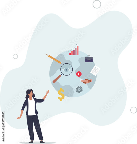 Grounded theory approach for systematic data collection.Effective and productive scientific framework for new assumption confirmation.flat design.illustration with people.