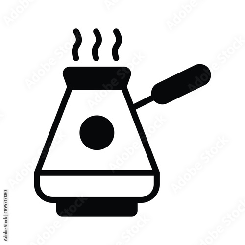 A cezve icon symbolizes traditional Turkish coffee brewing with a distinctive long handle.