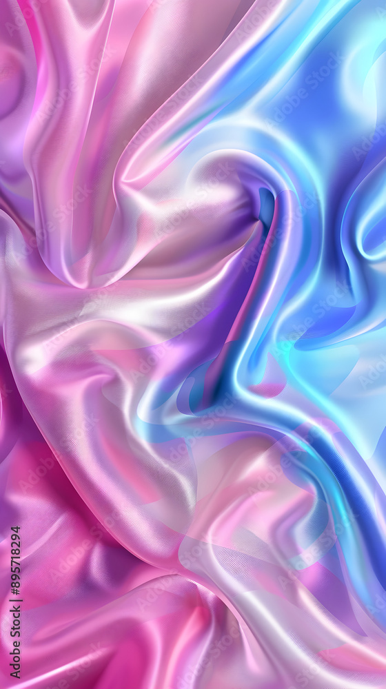 Fototapeta premium Bright satin fabric background illustration