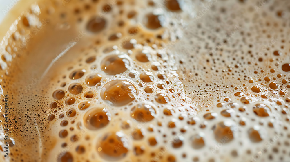 Close-Up of a Freshly Brewed Coffee with Foam Art High Detail and Studio Lighting Close-Up of a Freshly Brewed Coffee with Foam Art High Detail and Studio Lighting