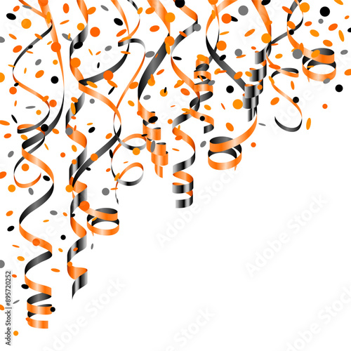 Ecke Luftschlangen Konfetti Halloween Schwarz/Orange
