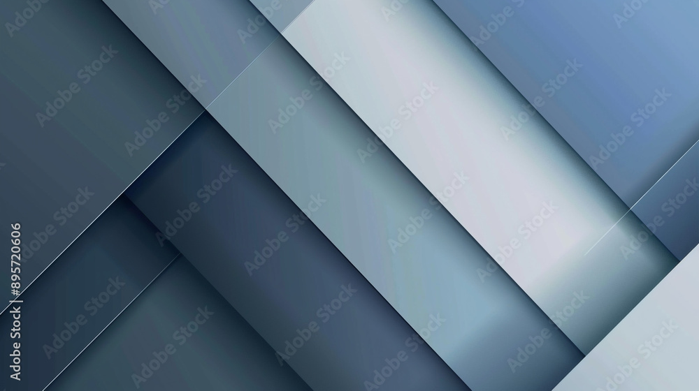 Fototapeta premium Blue and grey glossy squares abstract tech banner design. Modern abstract blue background design with layers of transparent material in square shapes in random geometric patterns. 
