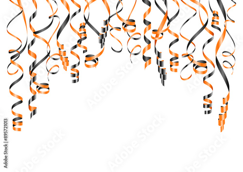 Bogen Luftschlangen Halloween Schwarz/Orange