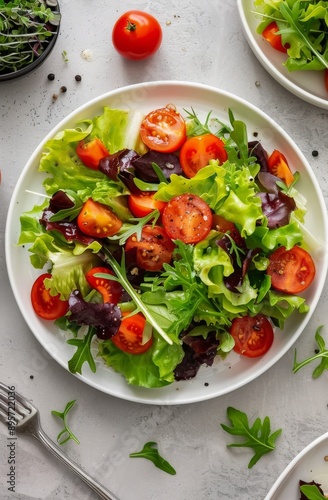 Tomato, Onion, and Greens Salad