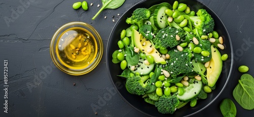 Green Salad With Avocado And Edamame