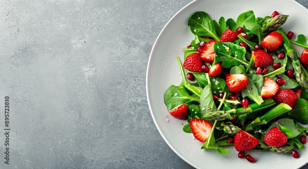 Asparagus, Strawberry, and Pomegranate Salad Asparagus, Strawberry, and Pomegranate Salad