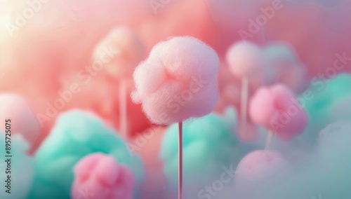 Cotton Candy Clouds in a Dreamy Landscape