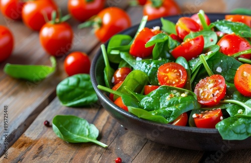Spinach and Cherry Tomato Salad
