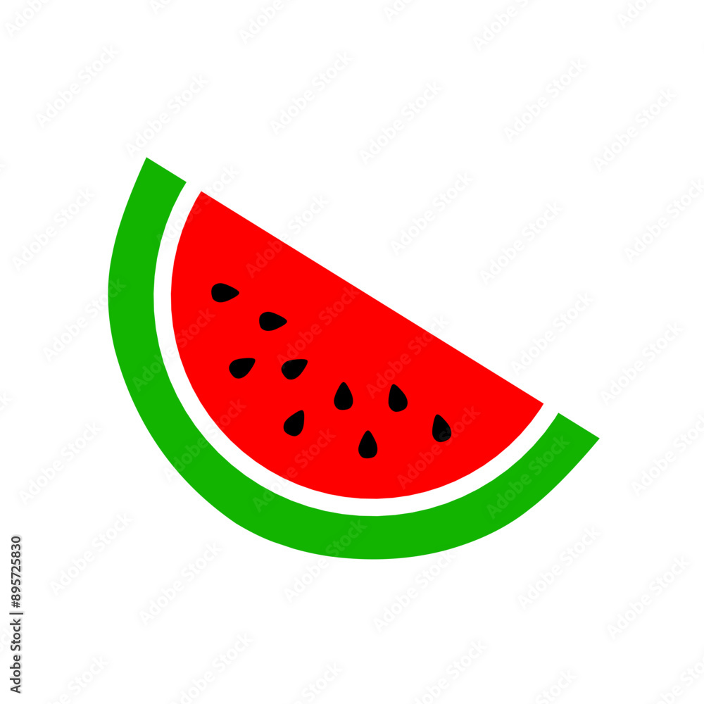 watermelon slice vector on white background watermelon slice vector on white background