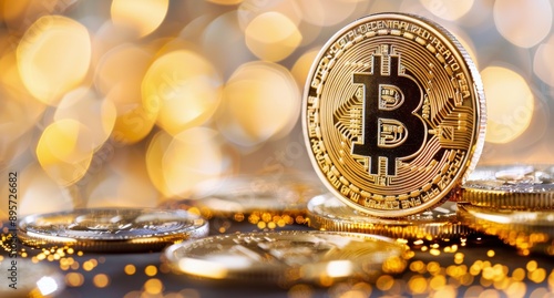 Bitcoin Cryptocurrency Coin Stack