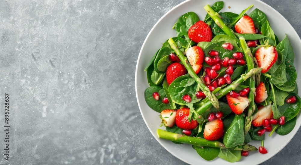 Spinach Salad With Strawberries and Asparagus Spinach Salad With Strawberries and Asparagus