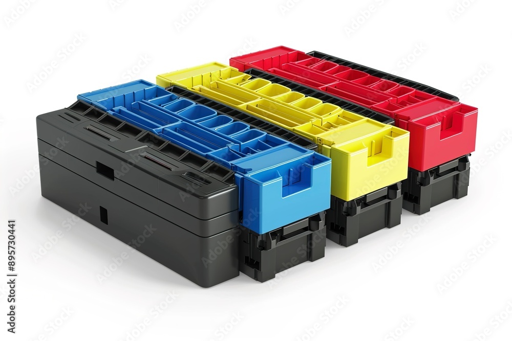A CM cartridges for colour inlet printer isolated A CM cartridges for colour inlet printer isolated
