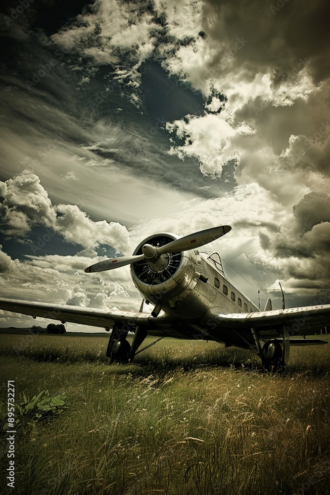 Fototapeta premium A Plane with a banner