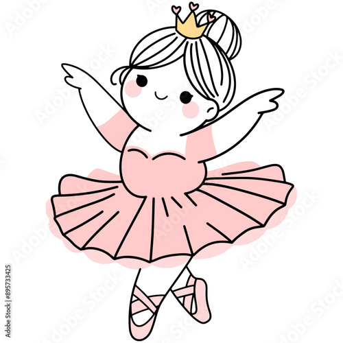 Cute Chubby Ballerina Princess Illustrations Collection of adorable chubby ballerina princess