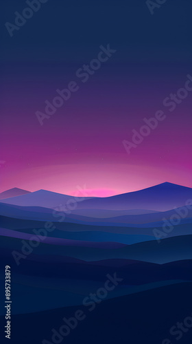 Cool twilight gradient background illustration