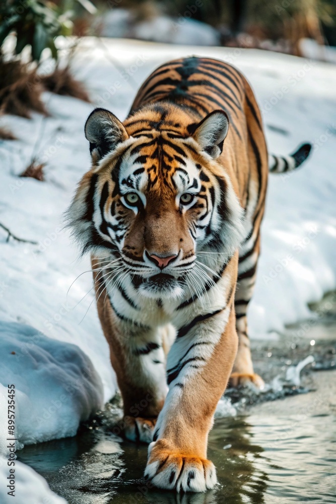 Obraz premium predator wild tiger in nature jungle 
