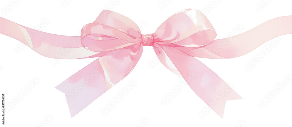 Elegant pink ribbon bow illustration Elegant pink ribbon bow illustration
