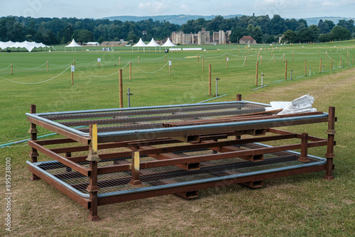 Harris or Haras fencing panels for event hire and security photo