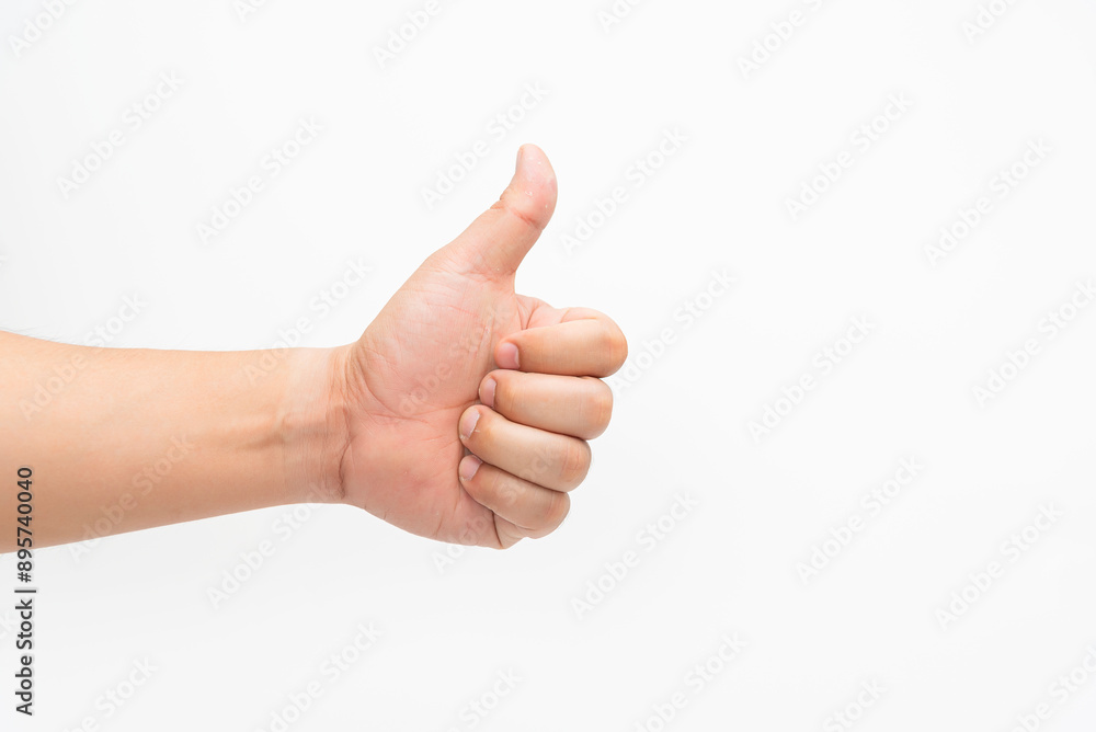 Extended Hand Gesture On White Background Extended Hand Gesture On White Background