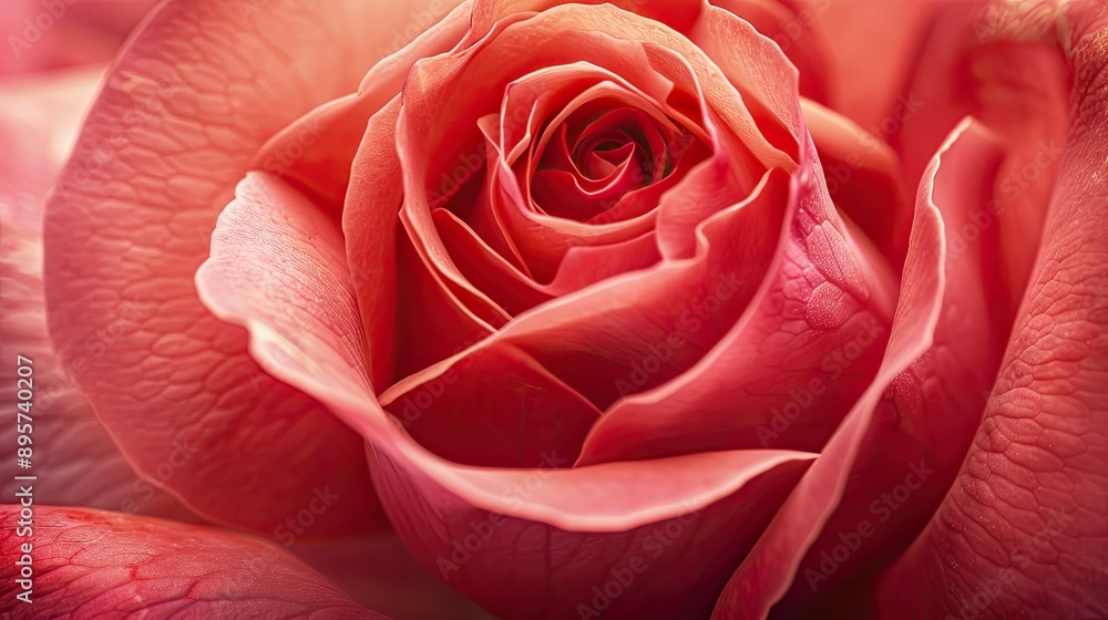 Close-up of a blooming red rose with delicate petals and vibrant color Close-up of a blooming red rose with delicate petals and vibrant color