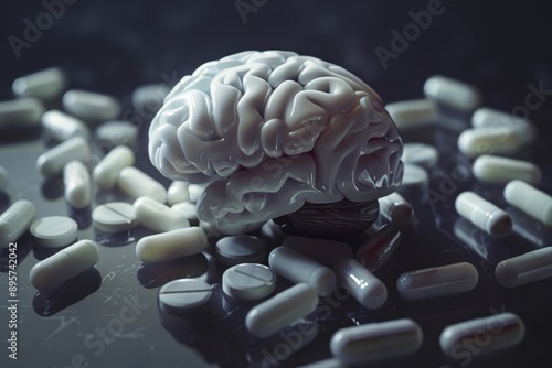 Medication and Mental Health. Brain on Pills.