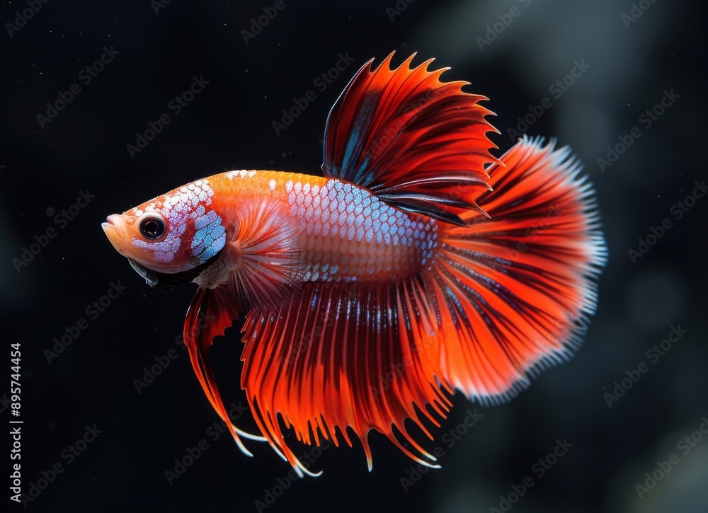 Red and White Betta Fish Red and White Betta Fish