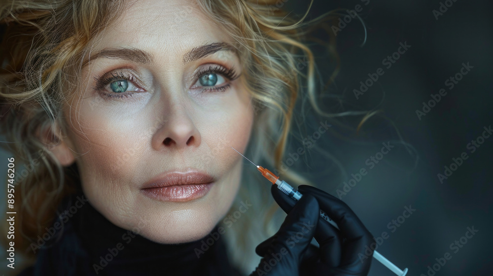 Fototapeta premium Elderly Woman Receiving Injection