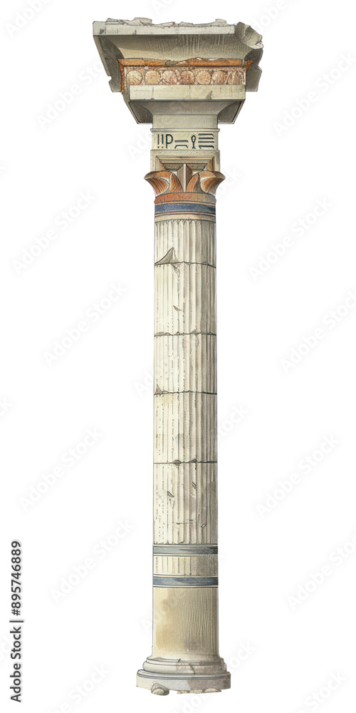 Naklejka premium PNG Ancient column ruins illustration
