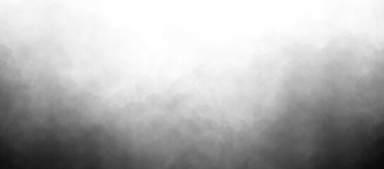 Dark smoke texture overlays isolated on transparent background. Smoke texture design element. Rising black fog border. Mist or smog special effect. Ideal for creative design and advertising