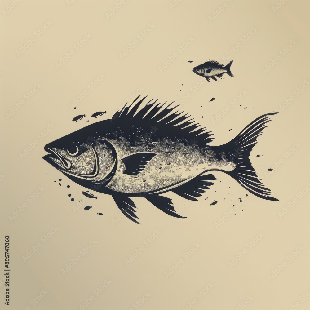 Fish tattoo design, logo Fish tattoo design, logo