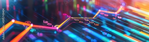 Analysis graph highlighting forecasts and insights, designed with vibrant and polished visuals