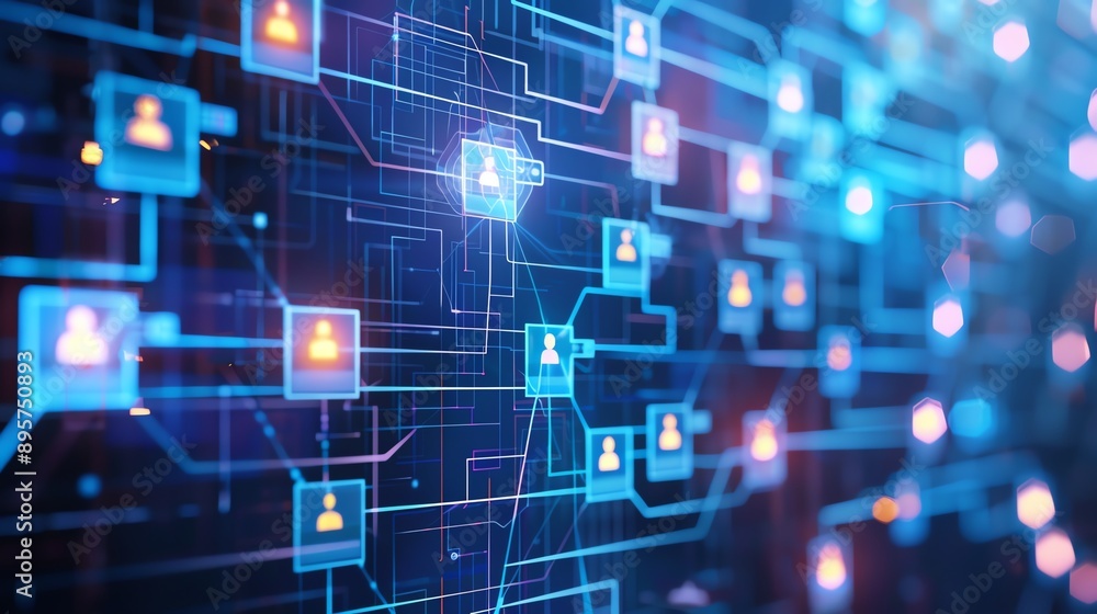 A high-tech digital network showcasing interconnected nodes symbolizing data exchange, communication, and modern technology. A high-tech digital network showcasing interconnected nodes symbolizing data exchange, communication, and modern technology.