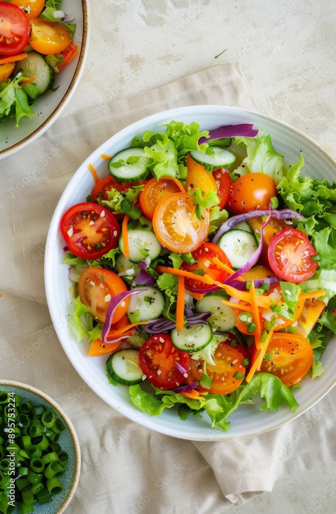 Fresh Salad With Tomatoes, Cucumbers, and Jalapenos Fresh Salad With Tomatoes, Cucumbers, and Jalapenos