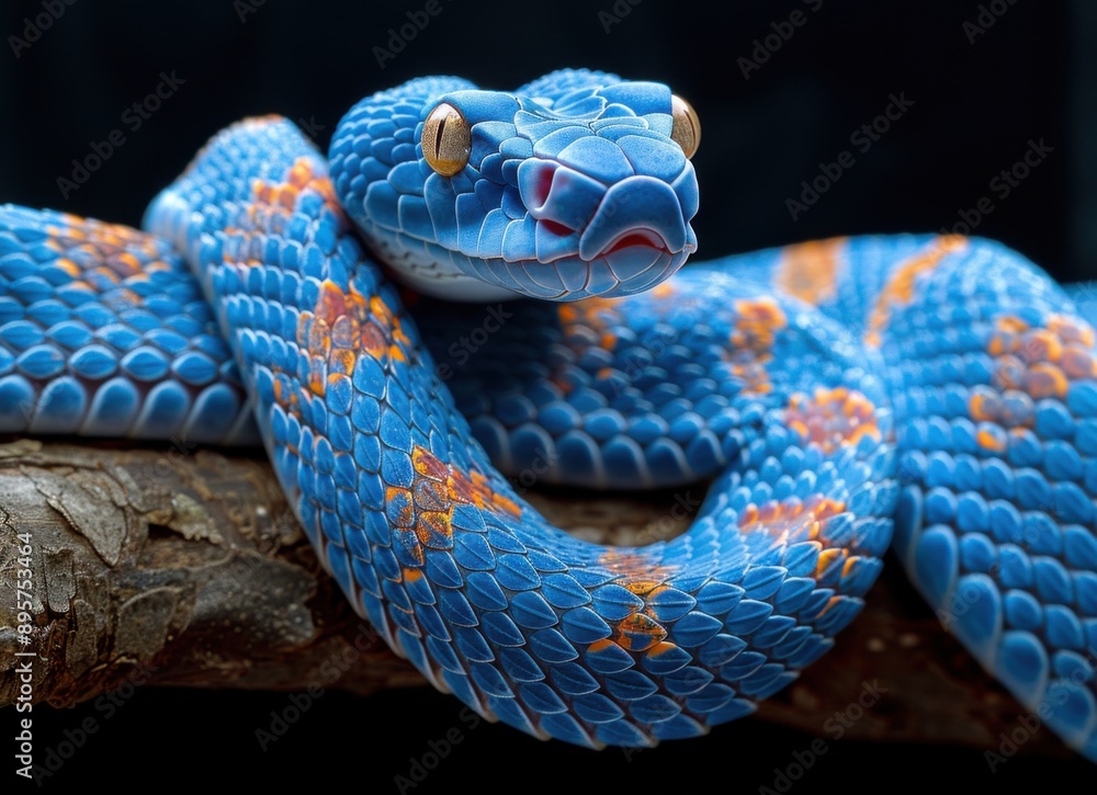 Obraz premium Blue Viper Snake