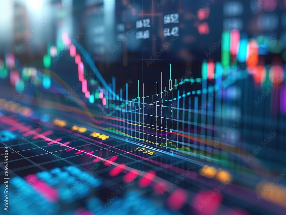 Financial chart illustrating recovery driven by innovation and resilience, with a sleek, contemporary design Financial chart illustrating recovery driven by innovation and resilience, with a sleek, contemporary design