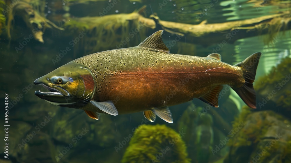 Chinook salmon behavior. Chinook salmon behavior.