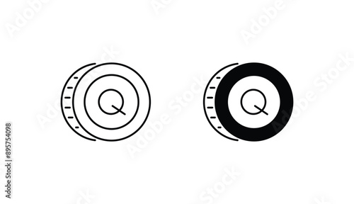 Quetzal icon design with white background stock illustration