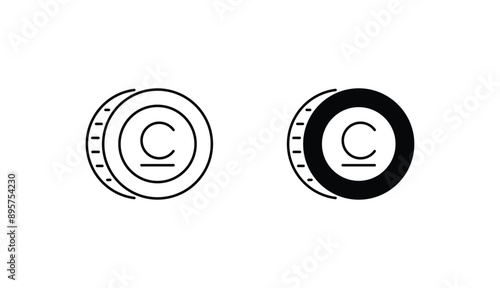 Som icon design with white background stock illustration