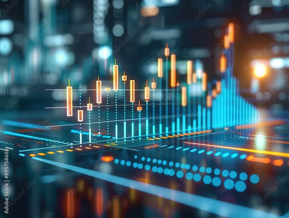 Financial chart illustrating recovery driven by innovation and resilience, with a sleek, contemporary design Financial chart illustrating recovery driven by innovation and resilience, with a sleek, contemporary design