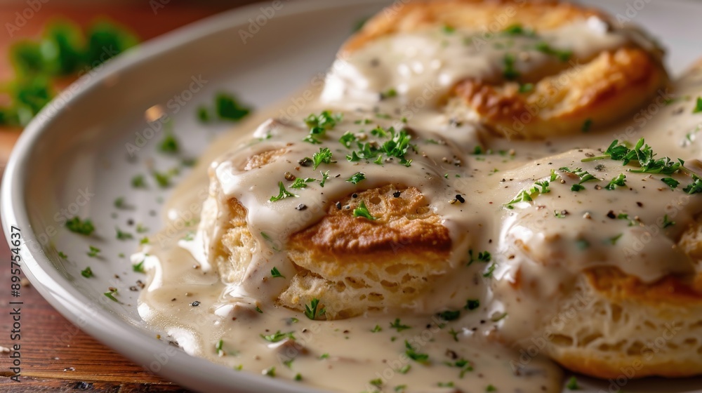 Two cinnamon rolls in white sauce served on a plate. Two cinnamon rolls in white sauce served on a plate.