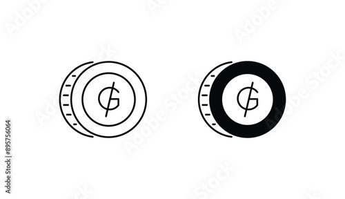 Guarani icon design with white background stock illustration
