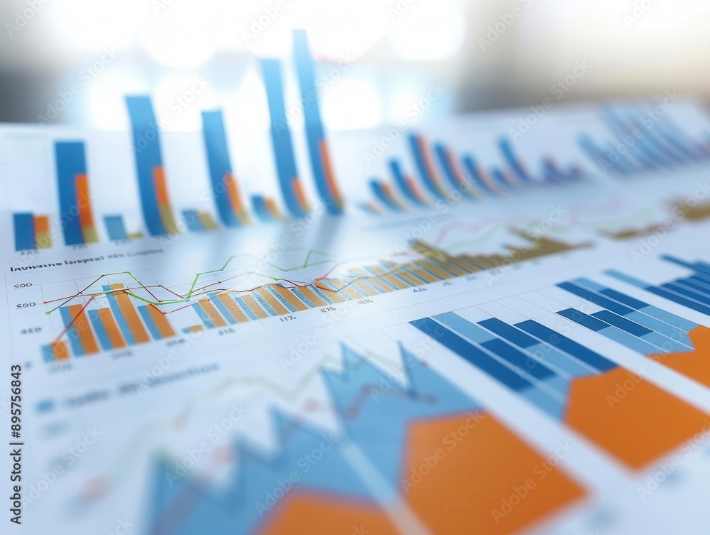 Financial graph depicting key economic statistics and comprehensive trends, with a focus on clean and modern design elements Financial graph depicting key economic statistics and comprehensive trends, with a focus on clean and modern design elements