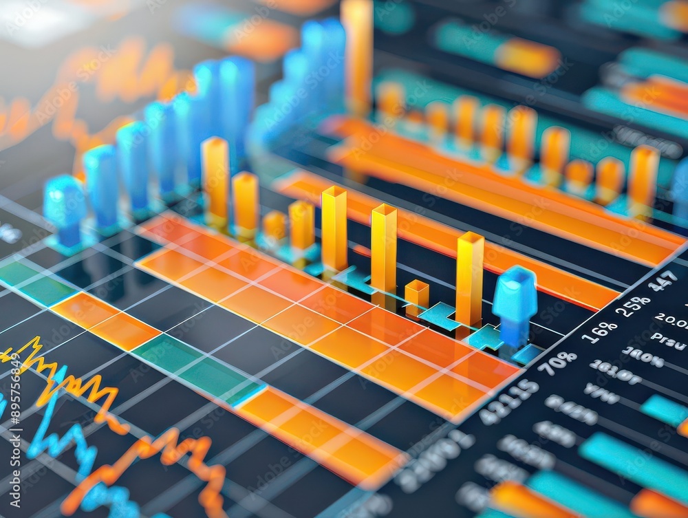 Financial graph depicting key economic statistics and comprehensive trends, with a focus on clean and modern design elements Financial graph depicting key economic statistics and comprehensive trends, with a focus on clean and modern design elements