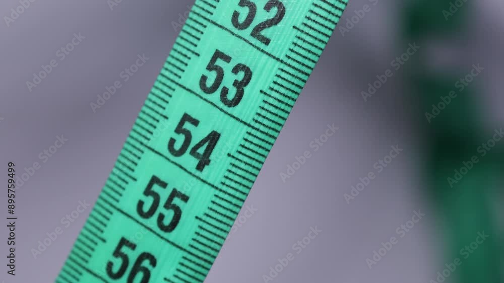 Close-up of the centimeter tape. Body measurement. Losing weight. Body measurements. Top view Close-up of the centimeter tape. Body measurement. Losing weight. Body measurements. Top view