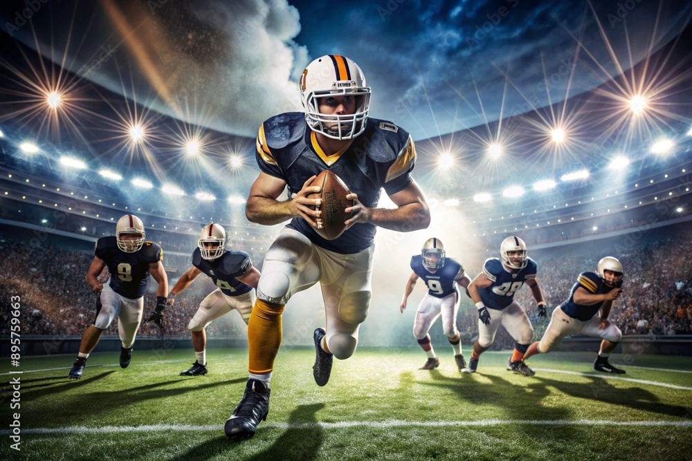 Fototapeta premium American football. Rugby. The concept of sports games and competitions. The Summer Olympic Games.