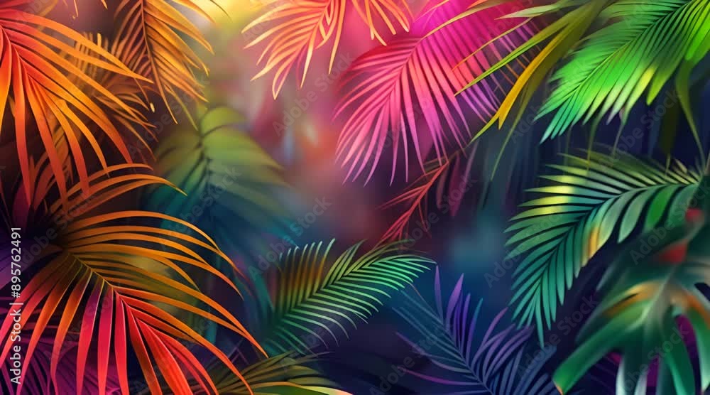 Trendy Balinese-style summer background, colorful leaves, artistic video wallpapers with palm leaves. Summer colors, botanical tropical leaves, sunlight and shadows. Trendy Balinese-style summer background, colorful leaves, artistic video wallpapers with palm leaves. Summer colors, botanical tropical leaves, sunlight and shadows.