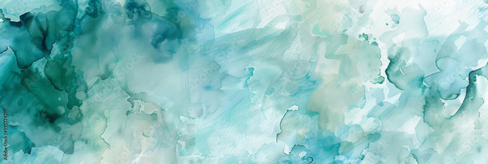 Abstract Watercolor Background With Soft Blues and Greens, Calming Wallpaper. Digital Art Abstract Watercolor Background With Soft Blues and Greens, Calming Wallpaper. Digital Art